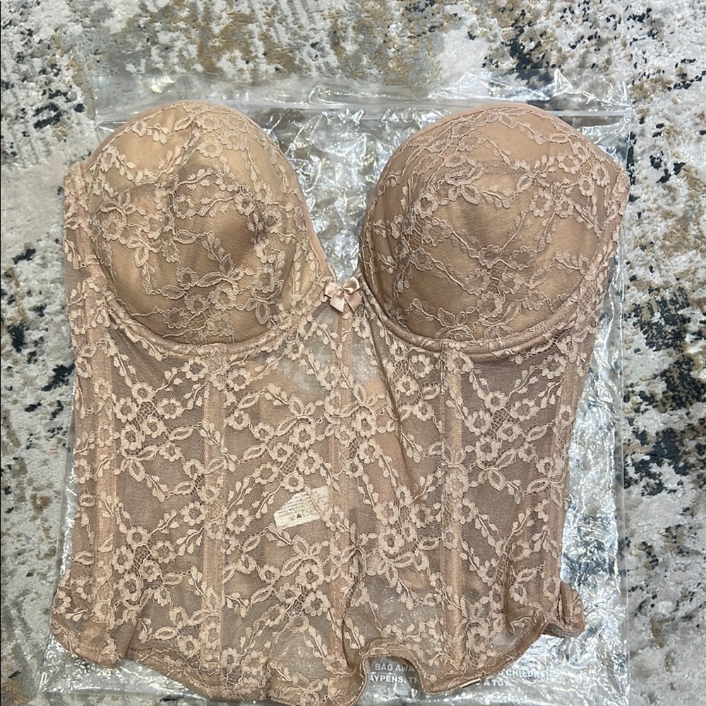 Lace Bustier in Nude